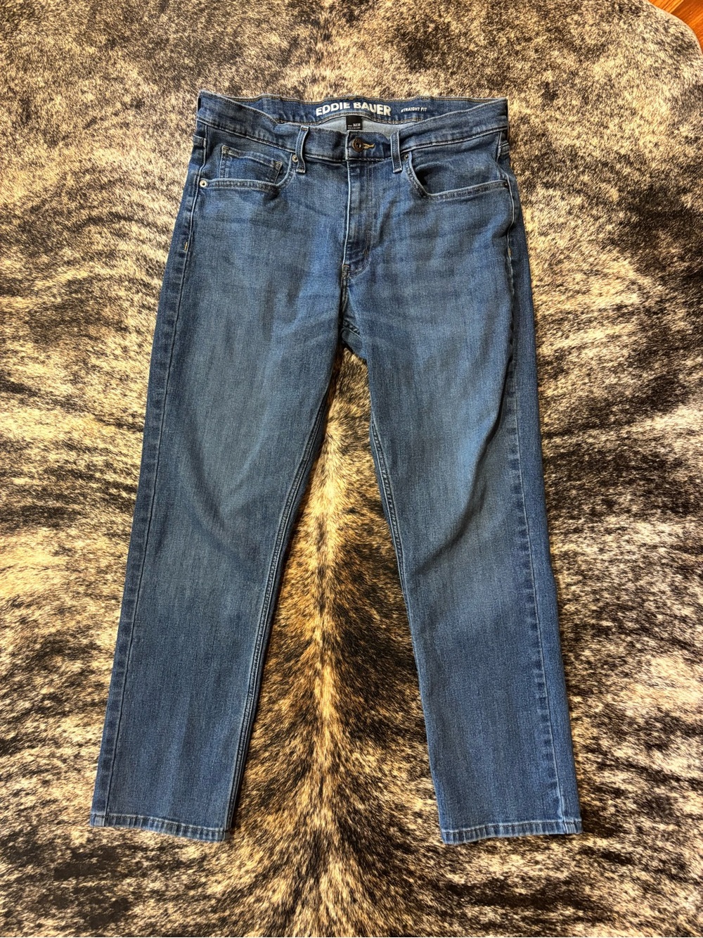Men’s Eddie Bauer Jeans, Straight Fit, 36x30, Denim